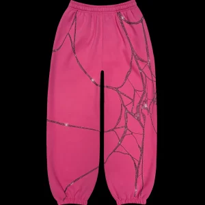 COLLECTIVE POISON RHINESTONE SWEATPANTS PINK