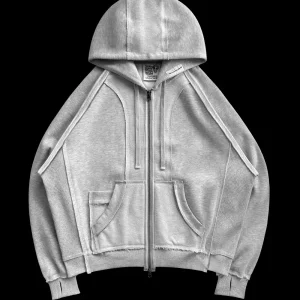  ZIP HOODIE GREY MARL