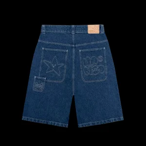 HAVOC SUPER BAGGY JORTS MID BLUE