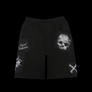 LETHAL RHINESTONE SWEATSHORTS BLACK