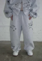 Malfunction Sweatpants Grey Marl-1