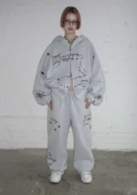 Malfunction Sweatpants Grey Marl-2