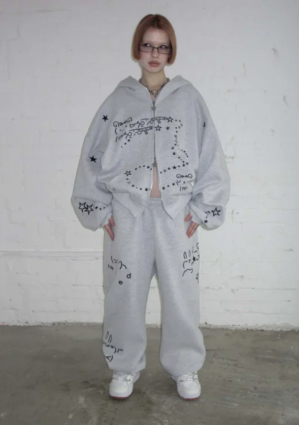 Malfunction Sweatpants Grey Marl-2
