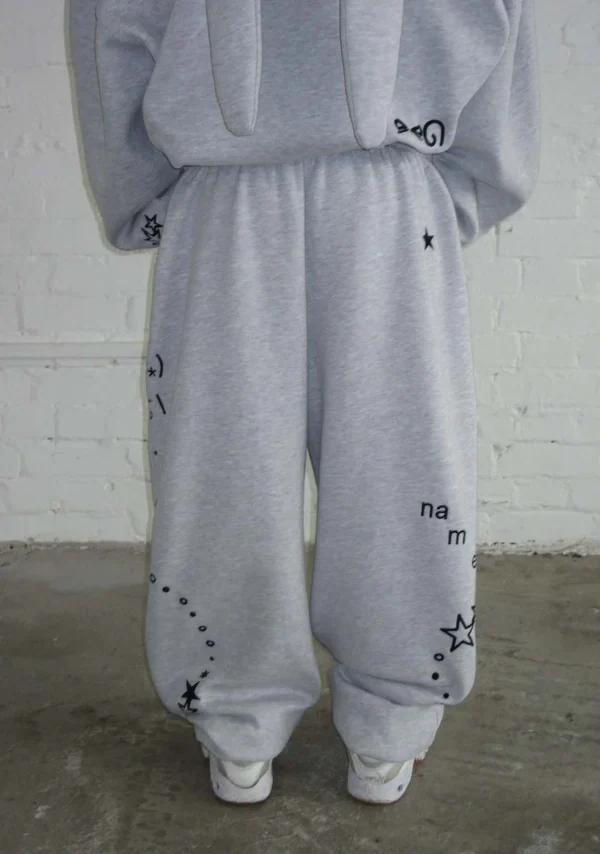 Malfunction Sweatpants Grey Marl-3