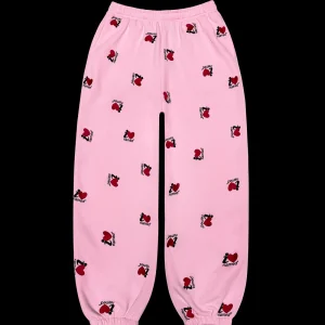 NAMED EMBROIDERED SWEATPANTS BABY PINK