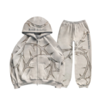 Thorn Rhinestone ZIP Tracksuit Bone