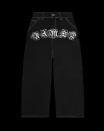 COLLECTIVE GIRLFRIEND SUPER BAGGY JEANS WASHED BLACK