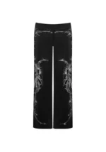 Curse Rhinestone Velour Sweatpants Black-6