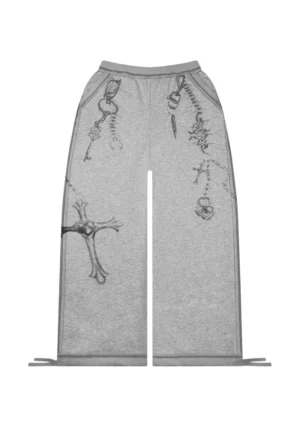 Destroy Oversized Sweatpants Grey Marl
