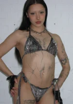 Enemy Rhinestone Bikini Top Tree Camo-1