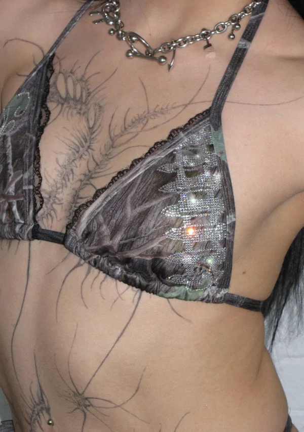Enemy Rhinestone Bikini Top Tree Camo-5