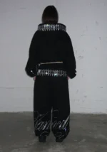 Enemy Rhinestone Sweatpants Black-2