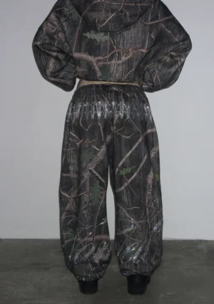Enemy Rhinestone Sweatpants Tree Camo-1