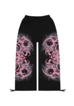 Euphoria Puff Print Oversized Sweatpants Black