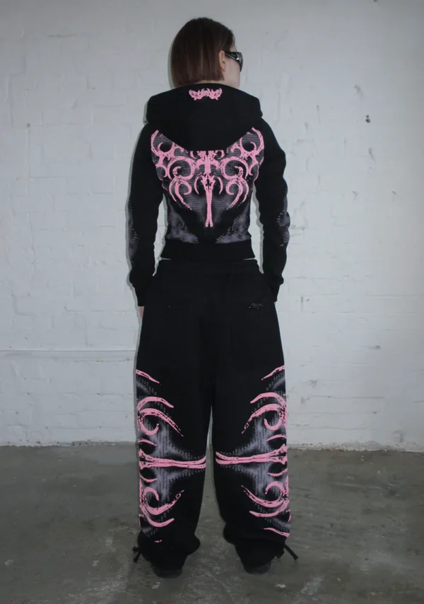 Euphoria Puff Print Oversized Sweatpants Black-2