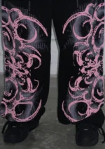 Euphoria Puff Print Oversized Sweatpants Black-3