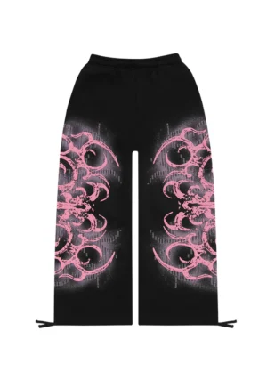 Euphoria Puff Print Oversized Sweatpants Black