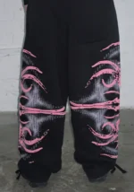 Euphoria Puff Print Oversized Sweatpants Black-5