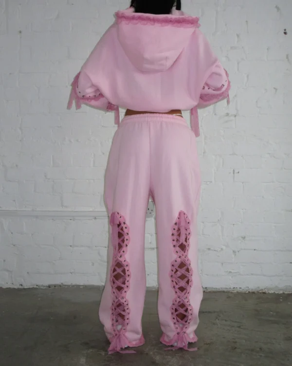 Named Collective Bad Romance Lace Ribbon Oversized Sweatpants