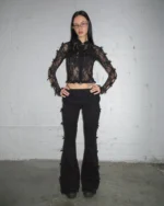 Named Collective Bad Romance Lace Sculpt Stretch Black Pants