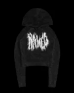 Named Collective Bittersweet Fluffy Knit Black Hoodie