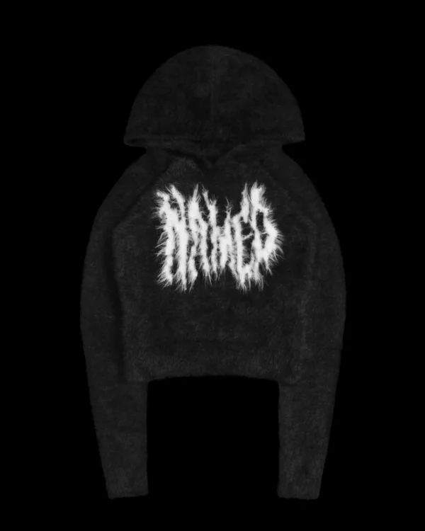 Named Collective Bittersweet Fluffy Knit Black Hoodie