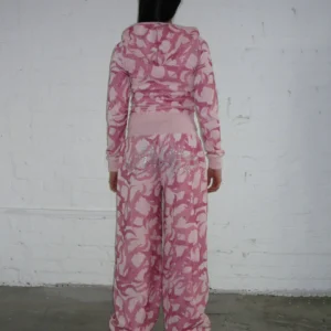 Named Collective Blade Camo Velour Pink Sweatpants