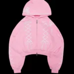 Named Collective Confessions Embroidered Crop Zip Hoodie