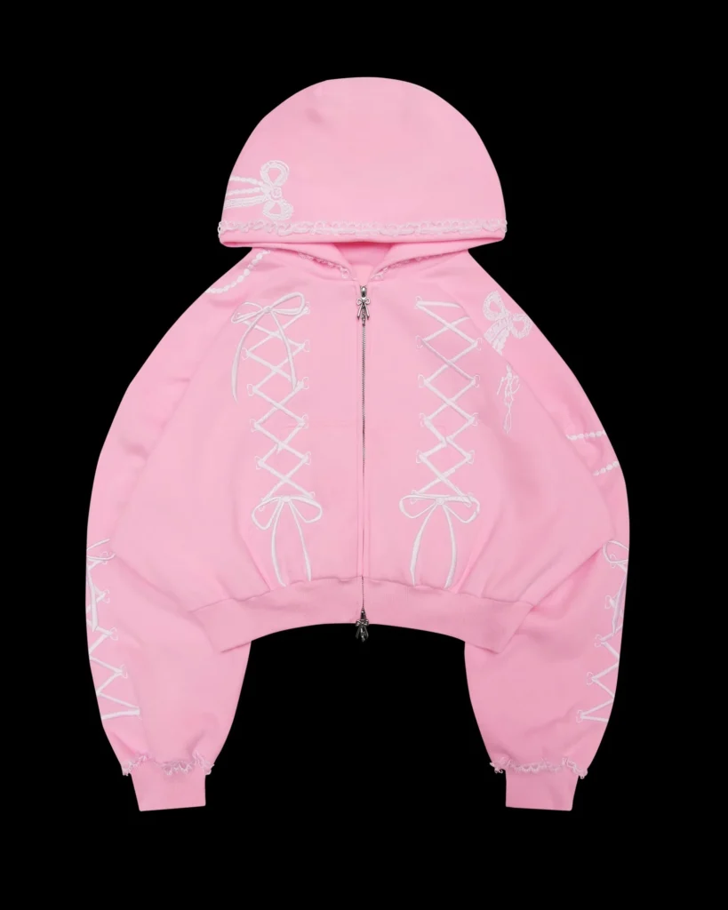 Named Collective Confessions Embroidered Crop Zip Hoodie