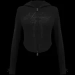 Named Collective Ribbon Sculpt Stretch Black Hoodie