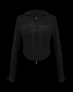 Named Collective Ribbon Sculpt Stretch Black Hoodie