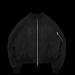 Named Collective Crash Embroidered Bomber Black Jacket
