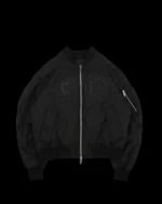 Named Collective Crash Embroidered Bomber Black Jacket