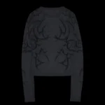 Named Collective Crash Sheer Mesh Long Sleeve Black Top