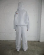 Named Collective Curse Distressed Grey Marl Sweatpants