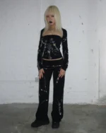 Named Collective Daggers Rhinestone Two Piece Set Tube Top