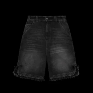 Named Collective Destroy Lace Ribbon Black Shorts