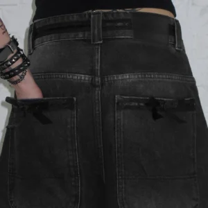 Named Collective Destroy Lace Ribbon Black Shorts