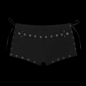Named Collective Destroy Pierced Corset Black Hotpant Shorts