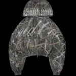 Named Collective Enemy Rhinestone Crop Zip Tree Camo Hoodie