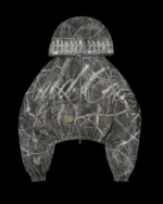 Named Collective Enemy Rhinestone Crop Zip Tree Camo Hoodie