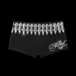 Named Collective Enemy Rhinestone Micro Hotpant Black Shorts