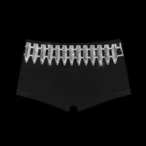 Named Collective Enemy Rhinestone Micro Hotpant Black Shorts