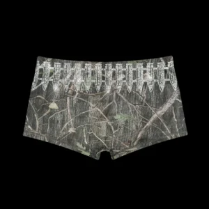 Named Collective Enemy Rhinestone Micro Hotpant Tree Camo Shorts
