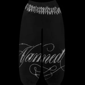 Named Collective Enemy Rhinestone Sweatpants Black