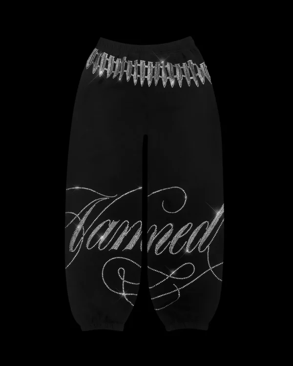 Named Collective Enemy Rhinestone Sweatpants Black