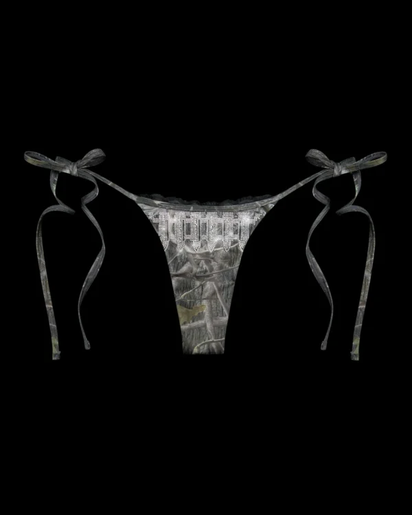 Named Collective Enemy Rhinestone Tree Camo Bikini Bottoms