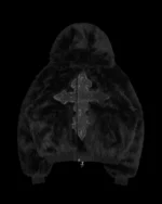 Named Collective Feral Faux Fur Bomber Black Jacket