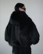 Named Collective Feral Faux Fur Bomber Black Jacket