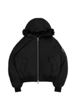 Named Collective Feral Faux Fur Bomber Jacket Black-1